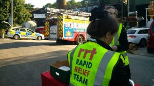 RRT on site at Bosley Mill Fire