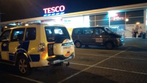 Topping up supplies from Tesco!