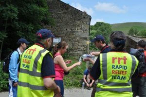 RRT water station at base of hills.