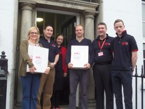 Warrenpoint RRT hand over the food boxes for homeless